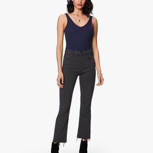 MOTHER The Hustler Ankle Fray Jeans in Faded Black Size 24